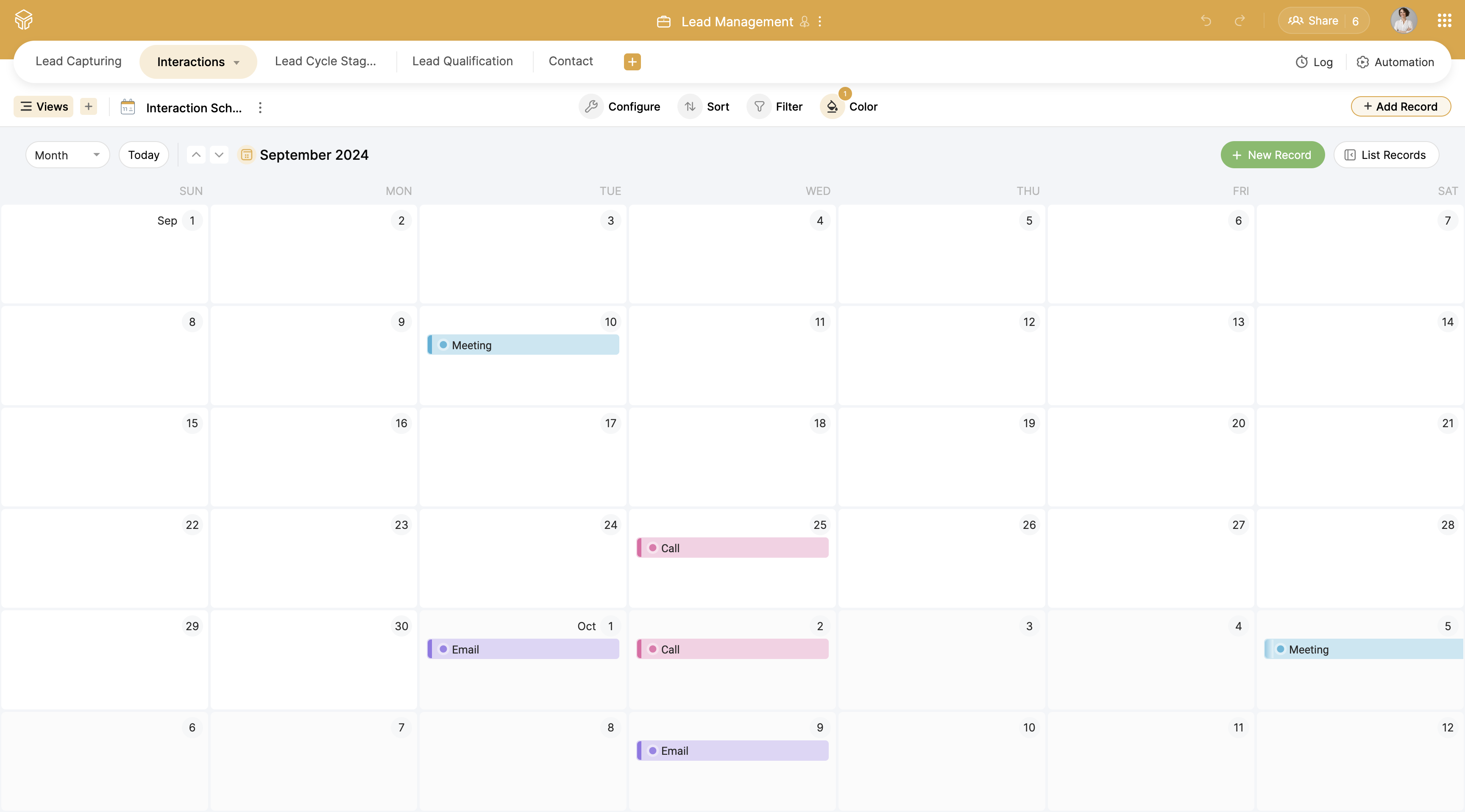 calendar View